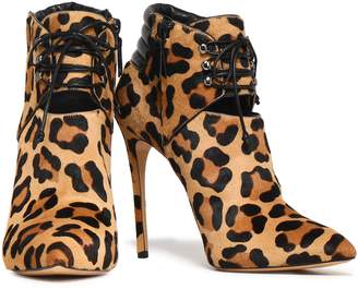 Casadei Zimbabwe Leopard-print Calf Hair Ankle Boots