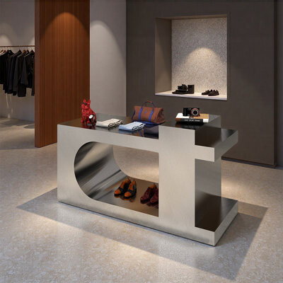 Orren Ellis Stainless Steel Clothing Display Table