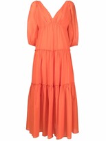 Thumbnail for your product : Marchesa Notte V-neck tiered midi dress