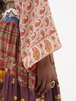Thumbnail for your product : RIANNA + NINA Sequinned Patchwork Vintage-silk Wrap Coat - Multi