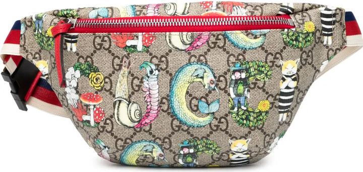 Gucci Pre-Owned 2016-2025 Yuko Higuchi Childrens GG Supreme Bugs belt bag
