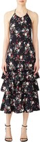Thumbnail for your product : Marissa Webb Floral Halterneck Tiered Midi Dress