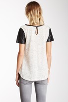Thumbnail for your product : Romeo & Juliet Couture Faux Leather Knit Tee