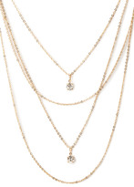 Thumbnail for your product : Forever 21 Rhinestone Layered Chain Necklace