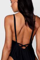 Thumbnail for your product : boohoo Tall Kiara Scoop Back Strappy Swimsuit
