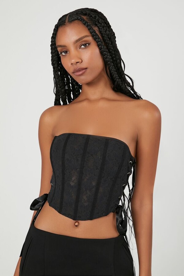 TILLYS Seamless Textured Lace Womens Tube Top