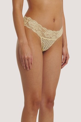 NA-KD Flower Embroided Lace Thong
