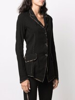 Thumbnail for your product : Masnada Contrast-Trim Single-Breasted Jacket