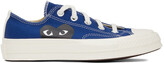 Thumbnail for your product : Comme des Garçons PLAY Blue Converse Edition Half Heart Chuck 70 Low Sneakers