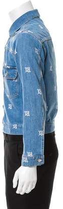 Misbhv Embroidered Denim Jacket w/ Tags blue Embroidered Denim Jacket w/ Tags