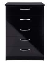 Thumbnail for your product : Fashion World Sloane High Gloss Assembled Drawer Chest