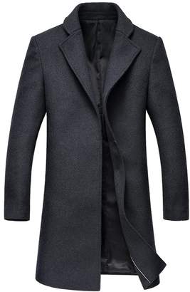 Oncefirst Mens Wool Classic Pea Coat Winter Coat 37-38