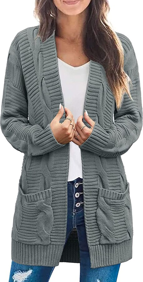 Long Grey Cardigan | Shop The Largest Collection | ShopStyle UK