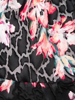 Rebecca Taylor Noha Puff Sleeve Floral Midi Dress