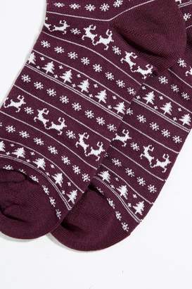 Jack Wills outhgill single reindeer ankle sock