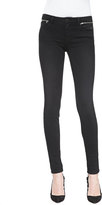 Thumbnail for your product : J Brand Jeans Leah Skinny Zip-Waist Jeans, Graphite