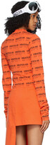 Thumbnail for your product : Hood by Air Orange All Over Print Crop Long Sleeve T-Shirt