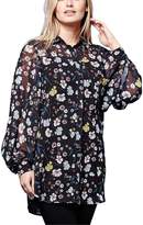 Thumbnail for your product : Yumi Sheer Floral Tunic Top