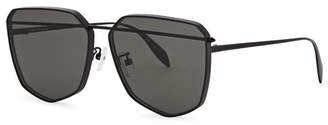 Alexander McQueen Black Bar-embellished Sunglasses