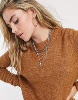 Thumbnail for your product : Object crew neck wool jumper in rust