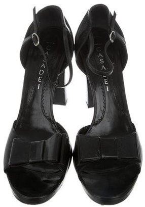 Casadei Leather Bow Pumps