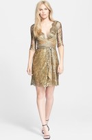 Thumbnail for your product : Diane von Furstenberg 'Elisabeth' Metallic Wrap Dress
