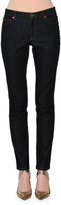 Thumbnail for your product : Valentino Rockstud-Trim Skinny Jeans, Navy Denim