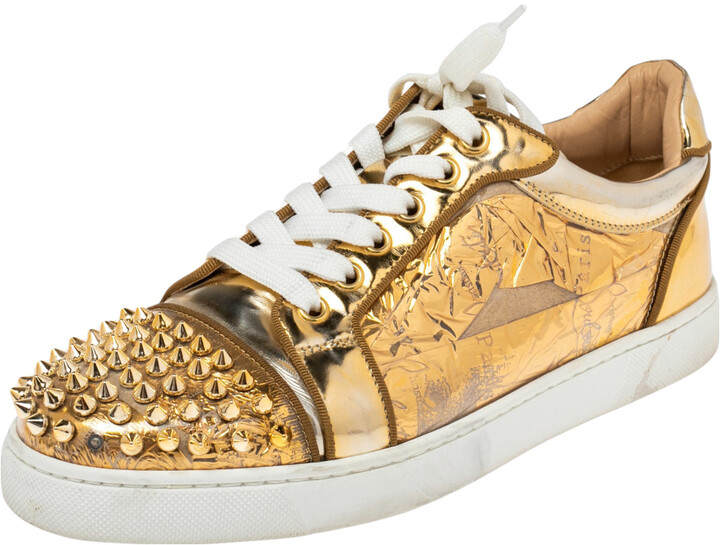 Christian Louboutin Gold Women's Sneakers & Athletic Shoes | Shop the  world's largest collection of fashion | ShopStyle