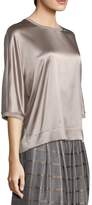 Thumbnail for your product : Peserico Silk Elbow Sleeve Top