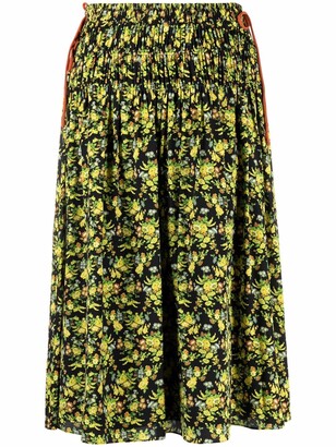 Paul Smith Floral-Print High-Waist Skirt