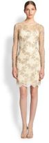 Thumbnail for your product : Marchesa Notte Embroidered Illusion Dress