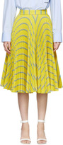 Thumbnail for your product : Calvin Klein Yellow Soleil Pleated Skirt