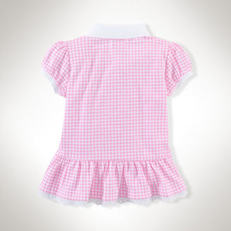 Ralph Lauren Baby Girl Gingham Cotton Polo Shirt