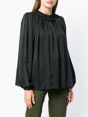 Saint Laurent embroidered smock blouse