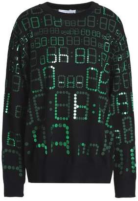 Moschino Metallic Printed Wool Sweater