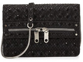 Thumbnail for your product : Milly Bowery Snake-Print Hologram Crossbody Bag, Black