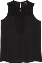 Thumbnail for your product : Halogen Lace & Crepe Top (Regular & Petite)