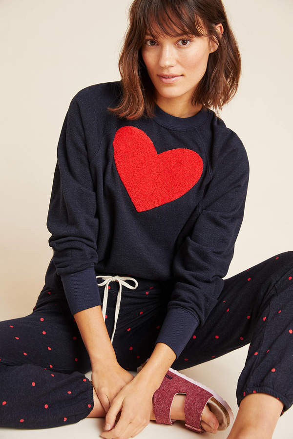 SUNDRY Little Heart Sweatshirt 