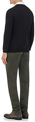Barneys New York Men's Wool V-Neck Sweater - Black
