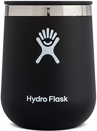 Hydro Flask 10 oz Wine Tumbler - Stainless Steel & Vacuum Insulated - Press-In Lid - Black