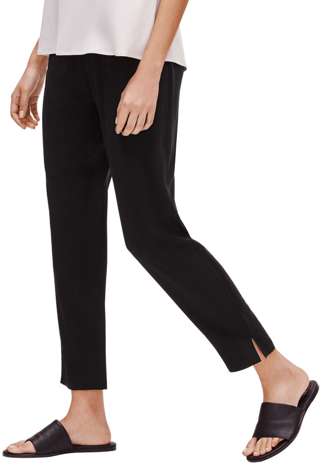 plus size black satin pants