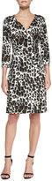 Thumbnail for your product : Diane von Furstenberg New Julian Two Snow Leopard-Print Wrap Dress
