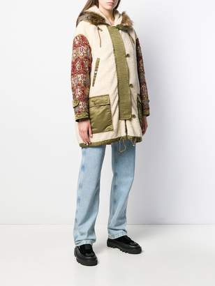Moschino embellished sleeve parka coat