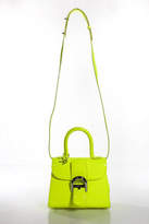 Thumbnail for your product : Delvaux Fluorescent Yellow Patent Leather Mini Brillant Satchel Handbag EVHB