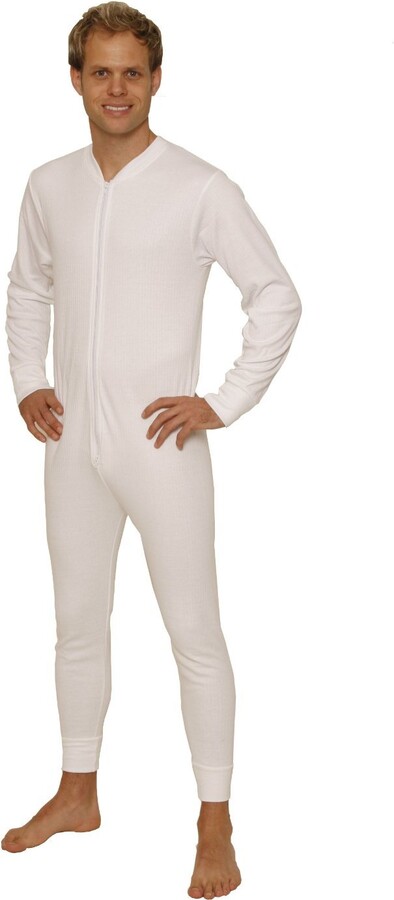 Mens Union Suit Green Floso® Men's One-Piece Thermal Underwear