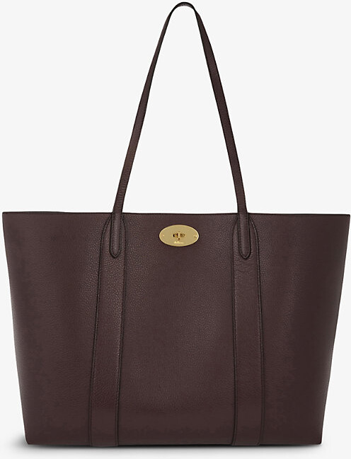 Mulberry Womens Oxblood Bayswater Small Grained-Leather Tote