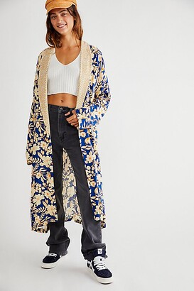 Wild Nights Duster by Free People, Blue Combo, L