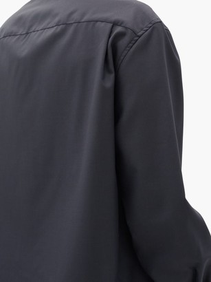 Lemaire Cuban-collar Patch-pocket Poplin Shirt - Dark Grey