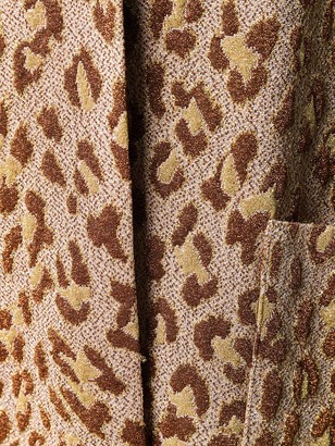 Semi-Couture Oversized Leopard Print Coat