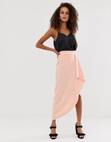 Thumbnail for your product : ASOS DESIGN waterfall wrap pencil skirt